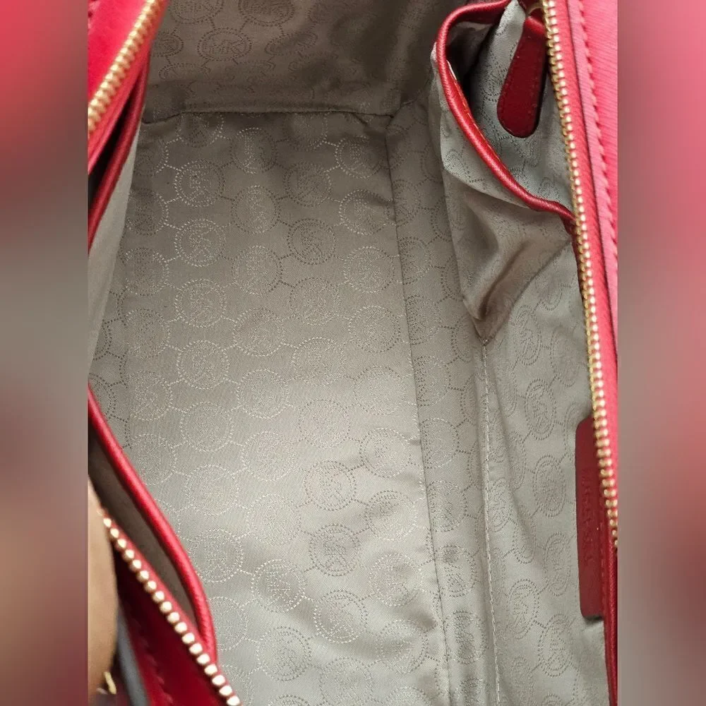 Michael Kors Large Selma Studsed Bag NWOT Red Color